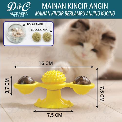 Gambar Mainan Kucing Anjing Hewan Kincir Angin Bercahaya Plus Bola Catnip - Biru Danau dari Produkkita Jakarta Barat Tokopedia