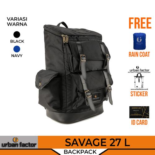 Foto Produk Tas Ransel Punggung Pria Wanita Laptop Urban Factor Backpack SAVAGE - Hitam dari URBAN FACTOR