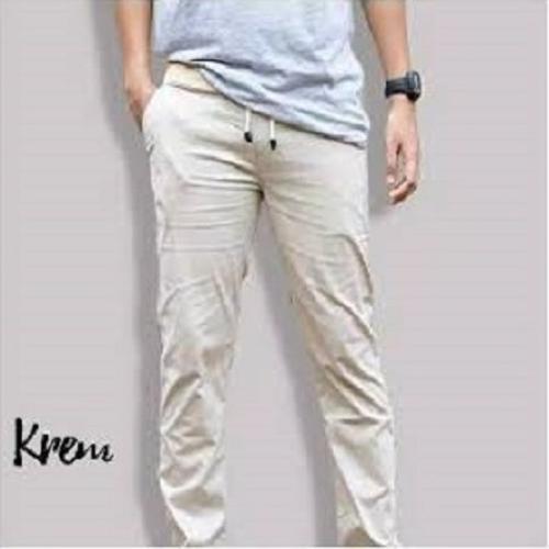 Gambar Celana Chino Pinggang Karet Pria Termurah / Chinos Panjang Uk. 27-32 - Cream, 27 dari Asenatfashionable Kota Surabaya Tokopedia