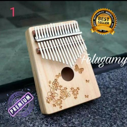 Foto Produk Alat Musik Kalimba 17 Keys READY STOCK PREMIUM QUALITY FREE STUDY BOOK - NO 1 dari Felugamy