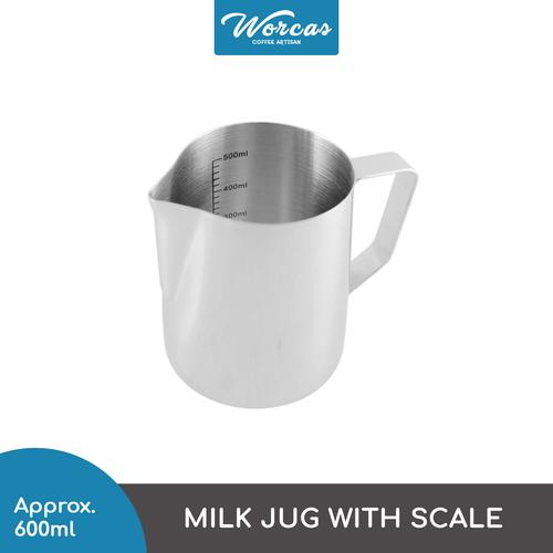 Jual Milk Jug Full Stainless Steel 600ml With Scale Jakarta Barat