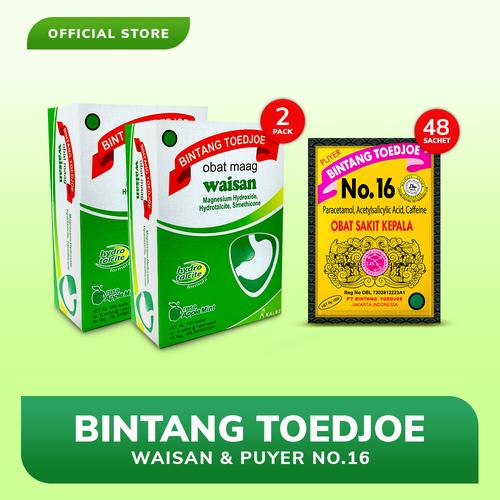 Foto Produk Bintang Toedjoe Obat Maag Waisan 2 Pack & Puyer No.16 2 Pack dari Bintang Toedjoe Official