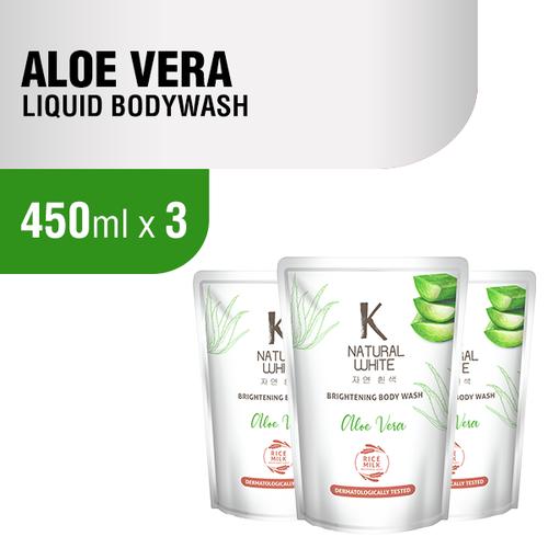 Foto Produk K Natural White Sabun Mandi Aloe Vera 450 ml x 3 pcs dari Wings Official Store