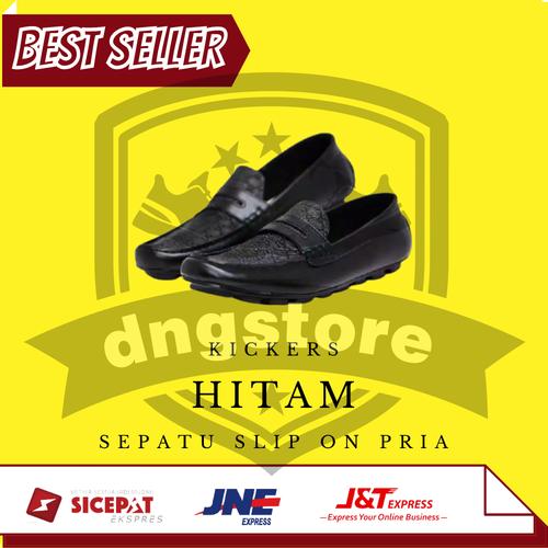 Foto Produk HOT SALE SEPATU KULIT KICKERS SLOP SANTAI PRIA CASUAL FORMAL TERMURAH - Hitam, 39 dari D&G Store
