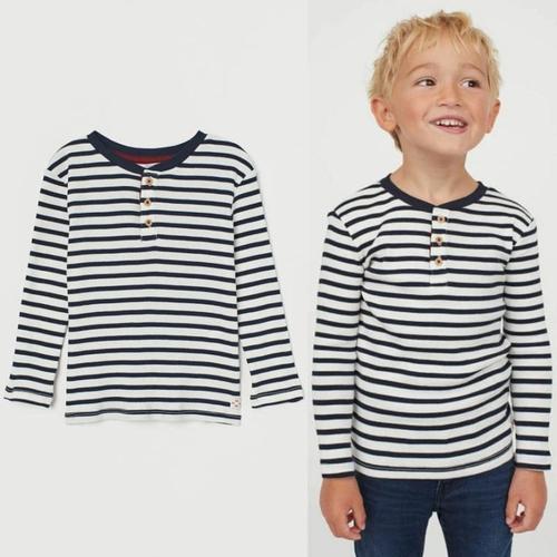 Little M Henley Txt Kaos Anak Laki-laki main image 1