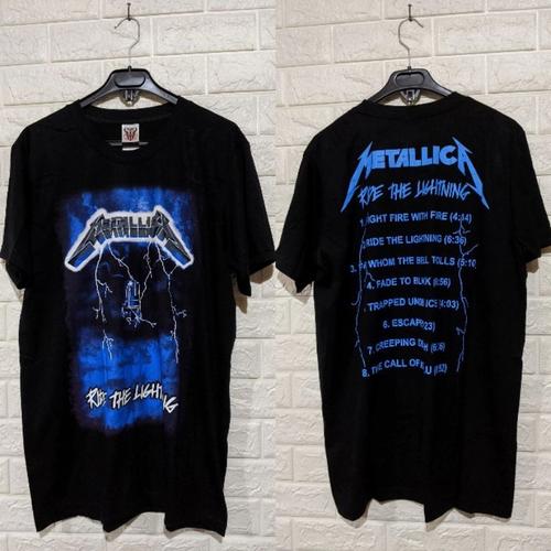 Jual tshirt metallica - Hitam, M 