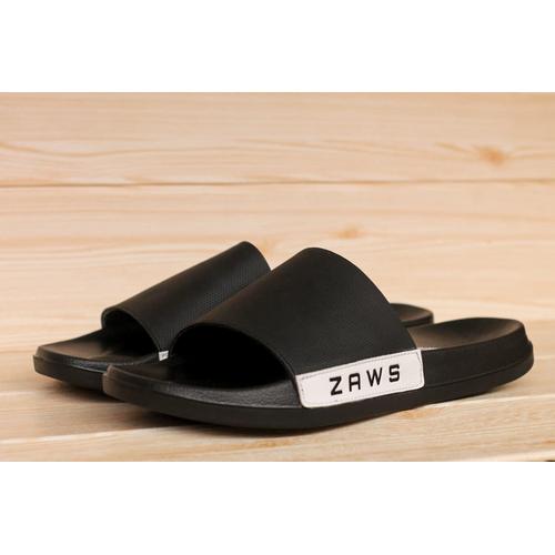 Foto Produk sandal pria/ sandal slide terbaru / sandal distro z awsfootwear/sandal - hitam full, 39 dari zawsfootwear