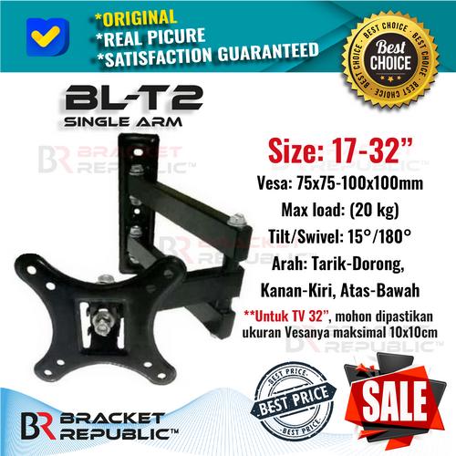 Foto Produk Bracket Lengan Swivel TV Monitor LED LCD 17-32" Breket Braket Lengan dari Bracket Republic