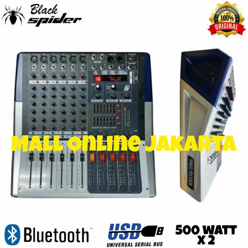 Jual Power mixer Blackspider 6 channel Phy 6 1000 watt original