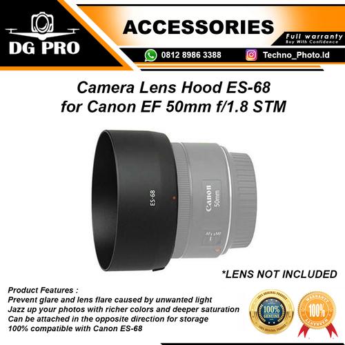 Foto Produk Camera Lens Hood ES-68 for Canon EF 50mm f/1.8 STM - Lenshood dari DG PRO