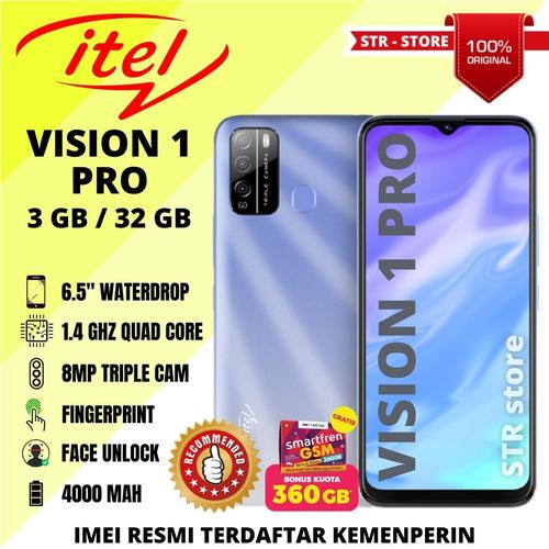 Foto Produk ITEL VISION 1 PRO 3/32 GB 100% ORIGINAL ANDROID MURAH SUBBRAND INFINIX - CRYSTAL BLUE dari STR-STORE