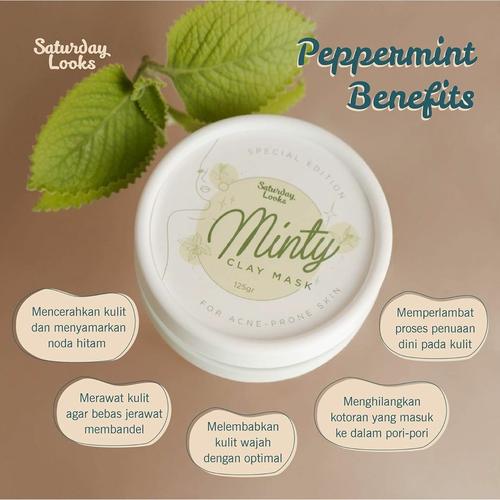 Foto Produk SATURDAY LOOKS MINTY GENTLE SCRUB FACE MASK - CLAY MASK dari KUMO_STORE