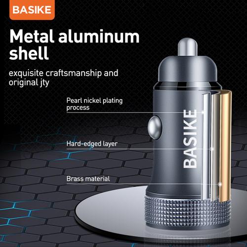 Foto Produk BASIKE Car Charger 5V/3.1A Dual USB output With blue night light - BSK-UT75 dari Basike Official Store
