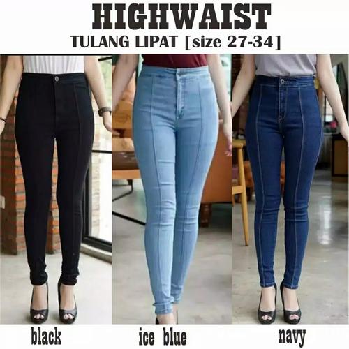Jual CELANA JEANS WANITA HIGH WAIST 27 