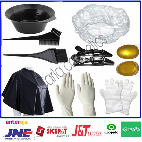 Jual 1 paket alat pewarna rambut/ perlengkapan alat cat rambut ...