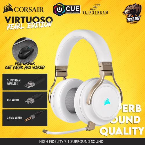 Jual Corsair Virtuoso Pearl RGB 