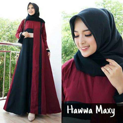 Foto Produk Dress Maxy Haawa Remaja Terkini - Hijau, L dari Noora Fashion Hijab