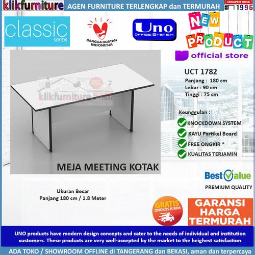 Foto Produk UCT 1782 UNO Meja Kantor Meja Rapat Meja Meeting Segi 180 cm dari klikfurniture