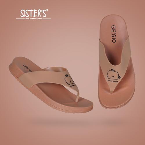 Foto Produk Sandal Jepit Karet Wanita Motif WHALE JEPIT - Sandal Jepit Imut Cute - Cokelat, 41 dari d''SISTERS