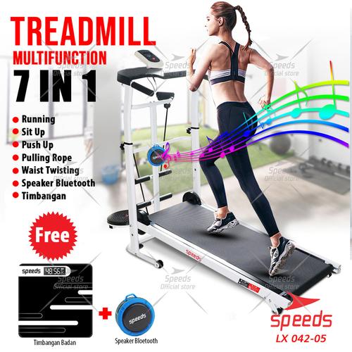 Foto Produk Treadmill Manual Mesin Lari MultiFungsi Treadmill Fitness SPEEDS 042-5 - Treadmill Set dari Speeds Official Store