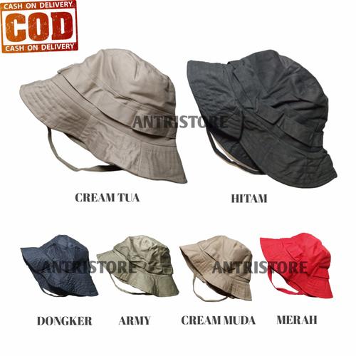 Foto Produk TOPI RIMBA TOPI GUNUNG TOPI BUCKET RIMBA TOPI GUNUNG PRIA TOPI OUT - Cream Muda dari Antri Store Custom