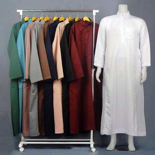 Foto Produk Baju gamis Jubah saudi Al farrasi / Gamis pria muslim - Putih, S dari tokomuslim.co.id