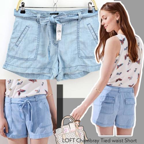 Foto Produk RM008 LOFT Chambray Tie Waist Short original - 00 dari BAZAAR FASHION