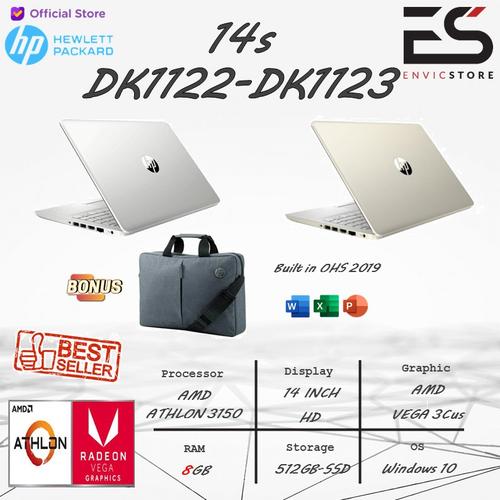 Foto Produk LAPTOP HP 14s Athlon 3150 8GB 512GB-SSD WIN 10 + FREE OHS 2019 - Silver dari EnVicStore