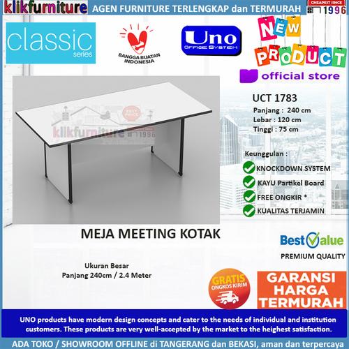 Foto Produk UCT 1783 UNO Meja Kantor Meja Rapat Meja Meeting Segi 240 cm dari klikfurniture