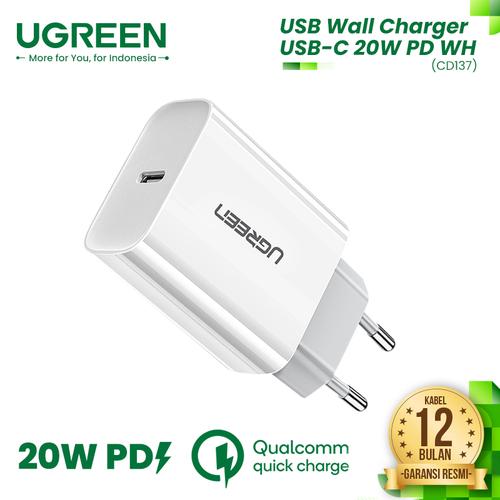 Foto Produk UGREEN USB Wall Charger USB-C 20W PD - CD137 dari UGREEN Authorized Store