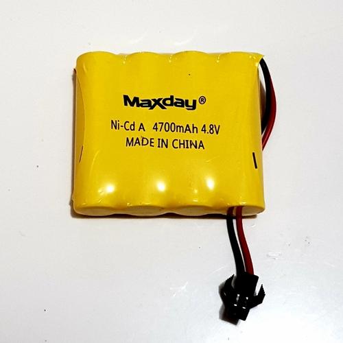 Foto Produk baterai lipo Ni-cd Nicd 4.8V 4,8v 1200mah soket hitam battery RC ujie dari aneka barang murah 2