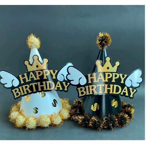 Foto Produk Topi Pesta Ulang Tahun Happy Birthday Premium Onde - Sayap dari CHOWPING_STORE
