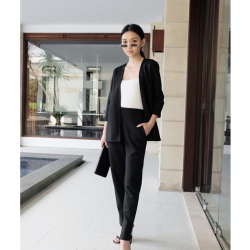 cotton black blazer
