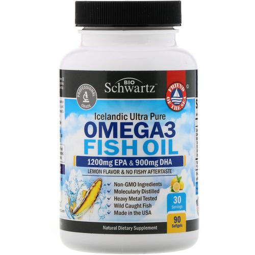 Jual BioSchwartz, Omega 3 Fish Oil, Lemon Flavor, 1200 mg EPA \u0026 900 mg DHA  - Kota Bekasi - Trachila_Market | Tokopedia
