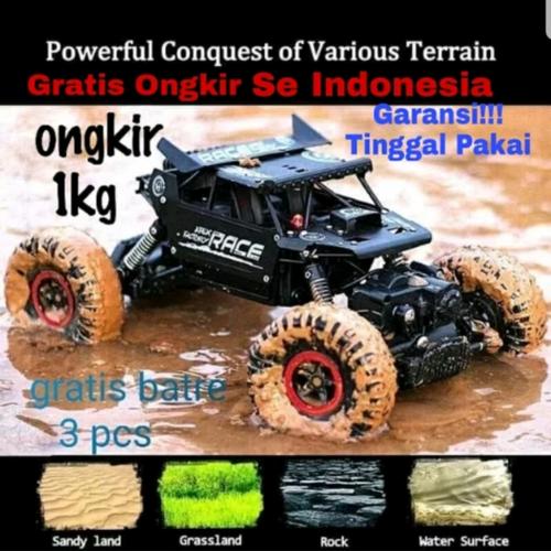 Foto Produk RC Rock Crawler JD Toys alloy body metal scale 1/18 2.4Ghz 4X4 4WD rc - Hitam dari aneka barang murah 2