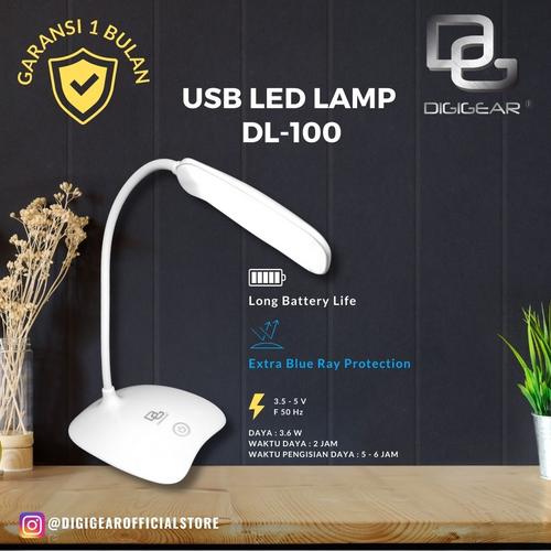 Gambar DIGIGEAR LAMPU BELAJAR MEJA BACA USB LED LAMP DL-100 - Putih dari DIGIGEAR Official Store undefined Tokopedia