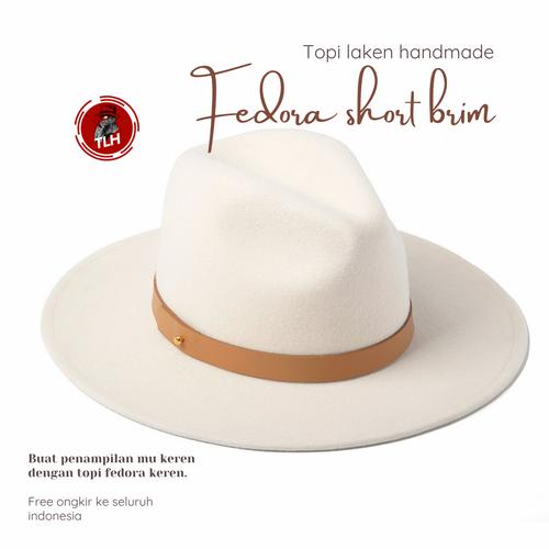 Jual fedora hat short brim import 