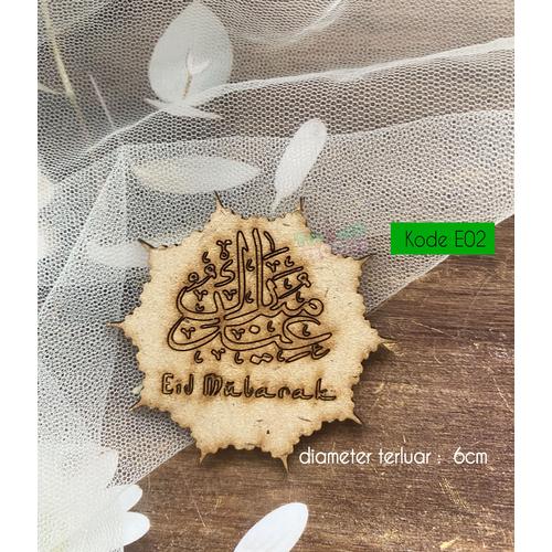 Foto Produk Mini Topper Kue Eid Mubarak - Idul Fitri | /Hiasan kue/Hampers - Natural, E02 dari toppertrooper