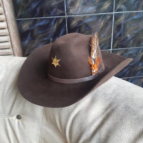 Jual topi cowboy impor coklat - Kab 