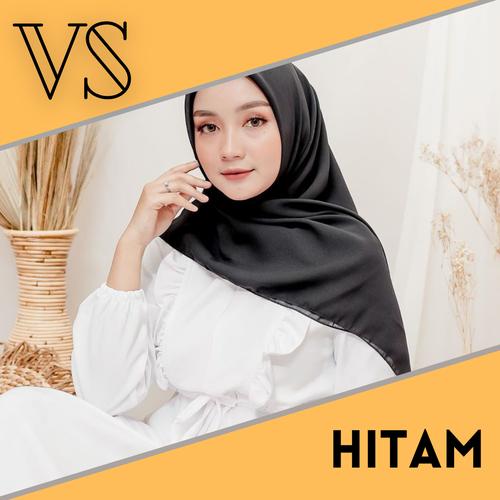 Foto Produk Hijab Polycotton Segiempat BELLA SQUARE Kualitas Terbaik - Hitam dari Veergie Store
