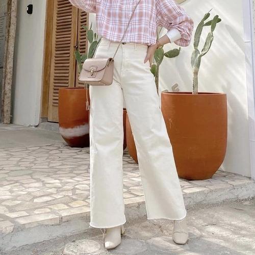Jual Celana Panjang Kulot Jeans Wanita 