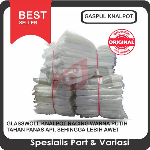 Foto Produk Putih Glaspul Glaspol Gaspul Gaspol Gasbul Gasbol GlassWoll Knalpot dari Ledeng Motor Bandung
