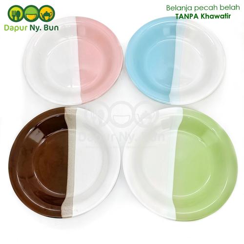 Foto Produk Piring Makan OMEGA Two Tone / 2 Warna Ukuran 9Inch dari Dapur Ny.Bun