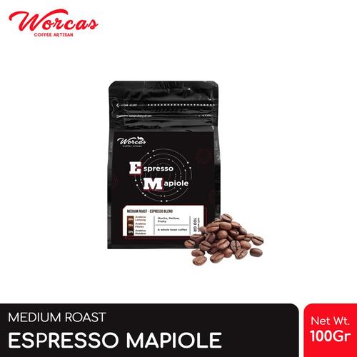 Foto Produk WORCAS Mapiole Espresso Blend 100 Gram - Medium Roast - KOPI BIJI dari WORCAS COFFEE SHOP