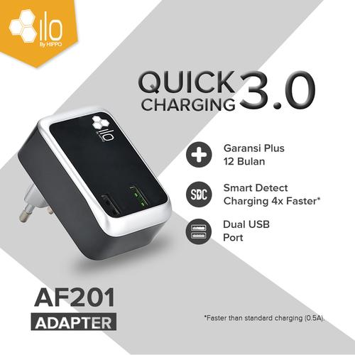 Gambar Hippo ILO AF201 Adaptor Charger Fast Quick Charging 3.0 Value Pack dari ILO Id undefined Tokopedia