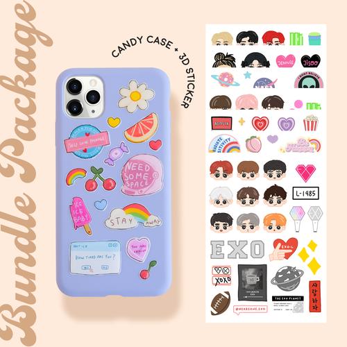 Foto Produk BUNDLE SET - Candy Case + 3D Sticker - Daily Essential dari The Case Bible
