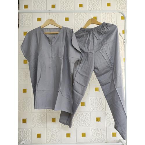 Foto Produk PAJAMAS BUSUI / SET CELANA TANGAN PENDEK / PAJAMAS RAYON POLOS / SETCE - ABU2/SILVER BS dari varisha. bordir