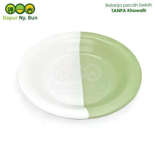 Foto Produk Piring Makan OMEGA Two Tone / 2 Warna Ukuran 9Inch - Hijau dari Dapur Ny.Bun