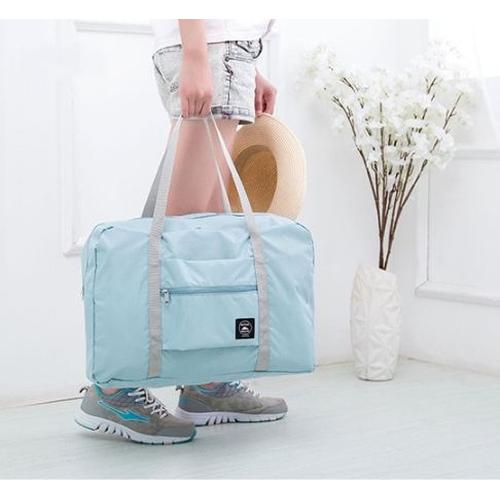Foto Produk 333 Korean Easy Travel Bag foldable Tas travel hand carry - Biru Muda dari angel-city