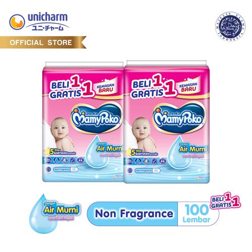 Foto Produk (Beli 2 Gratis 2) MamyPoko Wipes Tisu Basah Reguler 52 Non Perfume dari Unicharm Official Store